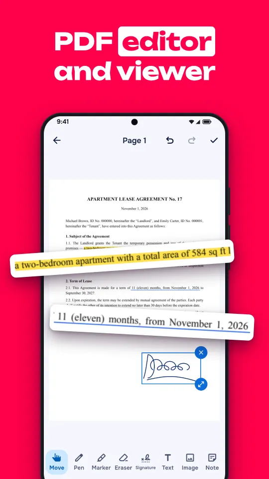 The FormGoat PDF editor on Android